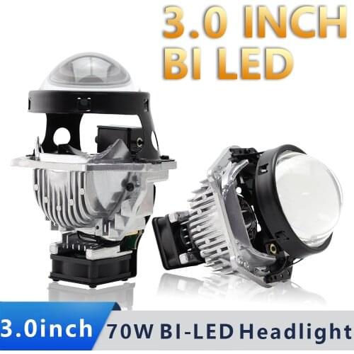 1.8" 2.5" 3.0" Biled Bi-LED Projector Retrofit Headlight Len 70W 20000LM retrofit Lens for nissan patrol y61, bmw f30, audi a4