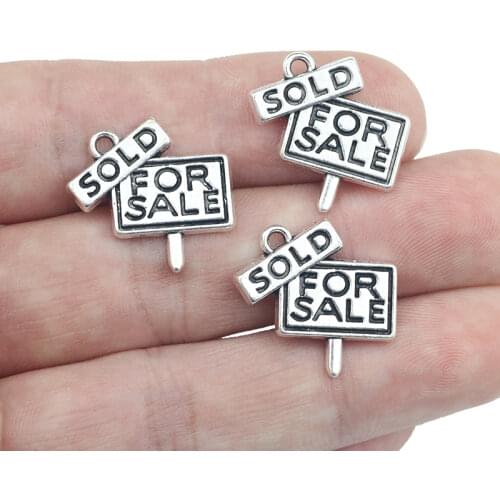 10 Pieces 19*20mm Antique Silver Color Mixed Alloy Guidepost Charms Keychains Accessory For DIY Jewelry Making