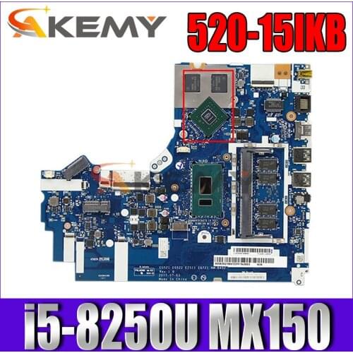 100% working For LENOVO Ideapad 320-15IKB 520-15IKB laptop motherboard with i5-8250u + graphic MX150 EG521 NM-B452 mainboard