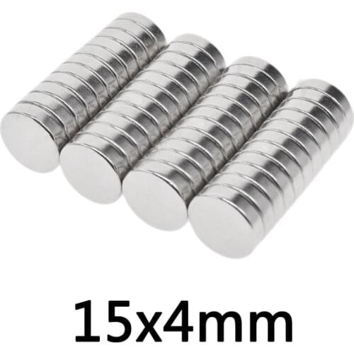 5/10/20pcs 15x4 mm N35 Strong Cylinder Rare Earth Magnet 15mmx4mm Round Neodymium Magnets 15x4mm Mini Small Magnet 15*4 mm