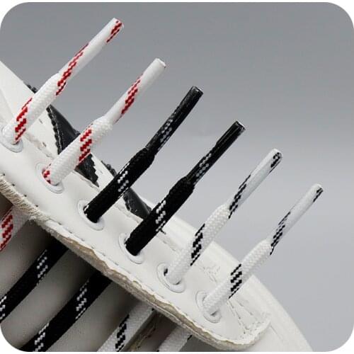 5.5mm Round Laces Sports Black White Red Shoelaces Unisex Casual Shoestring Bootlaces For Clunky Sneakers Dad Shoes