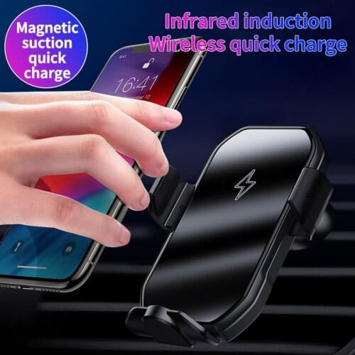 Automatic Clamping Car Wireless Charger Phone Holder Car Mount Stands 10W Fast Charging Phone Stand For iPhone Samsung Xiaomi