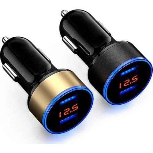 3.1A Dual USB Car Charger With LED Display accessories for Mitsubishi ASX Outlander Lancer Evolution Pajero Eclipse Grandis