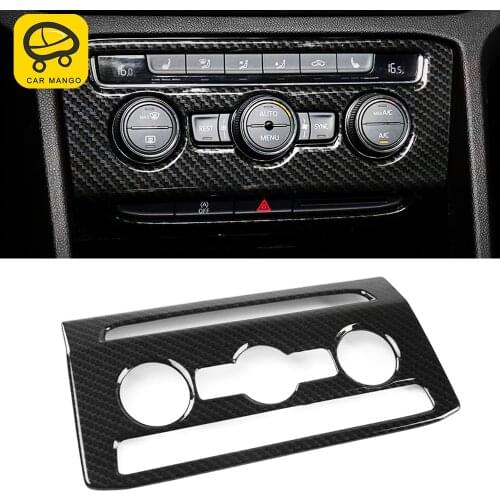 CARMANGO for Volkswagen VW Atlas Teramont Auto Car-styling Central Console Frame Panel Trim Cover Stickers Interior Accessories