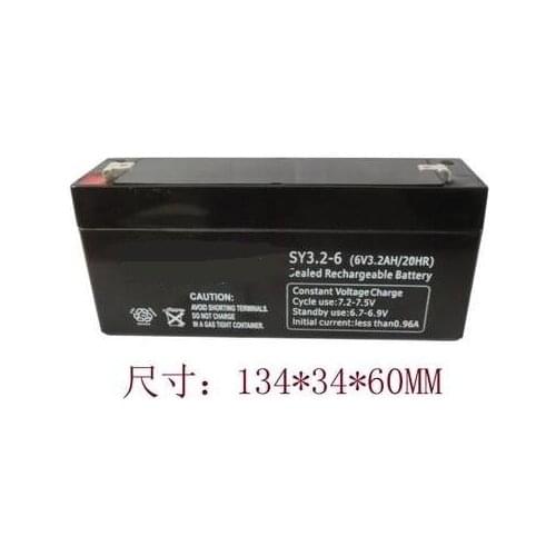 Free shipping 6V 3.2AH lead acid battery rechargeable battery