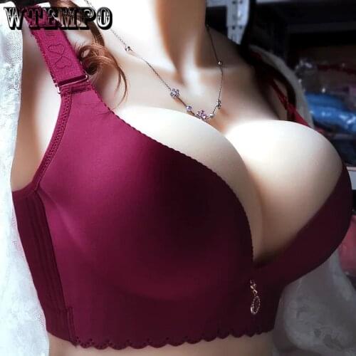 Women Plus Size Push Up Bras D E Wire Free Bralette Thin Sexy Underwear Lingerie Plus Size Push Up Bra for Women