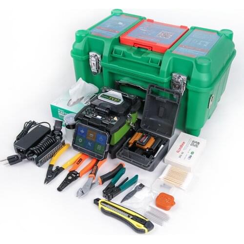 ARC Optical Fiber Komshine FX37 Fusion Splicer Welding Machine Core to Core Align Multi Languages with Fiber Cleaver