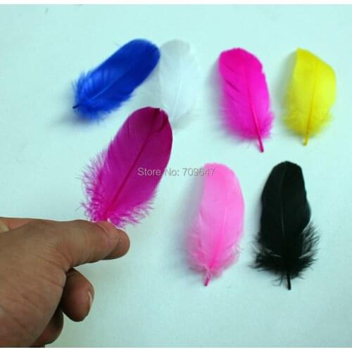 Hot!500Pcs/Lot 6-8cm Multicolor Goose Feathers Craft Diy Feathers for Accessories,Natural feather accessories 8colours availale