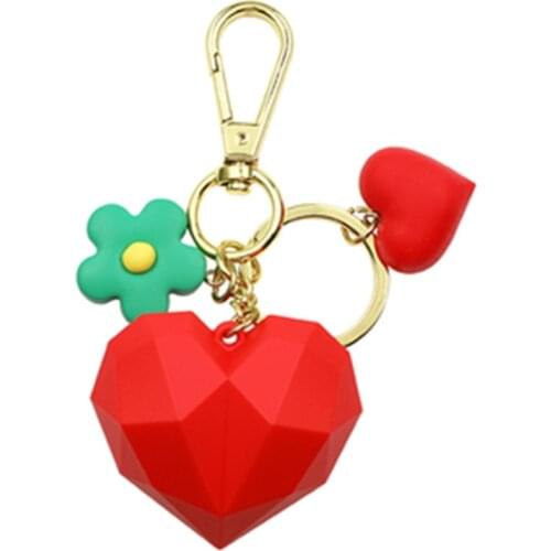 Creative Geometric Cut Keychain Cute Cartoon Personality Trend Car KeyChain Bag Silicone Pendant Gift Couple gift