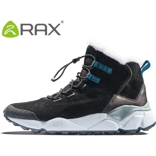 RAX Trekking Snow Boots Leather Hiking Shoes for Men Women Outdoor Mountain Sneakers Warm Hunting Camping Climbing Mens Shoes