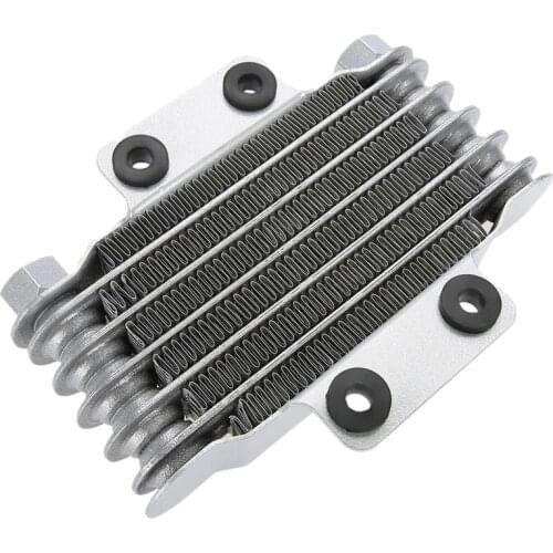 Motorcycle Engine Oil Cooler Cooling Radiator 85Ml Universal Silver Aluminum for 100Cc-250Cc Motorcycle Dirt Bike Atv