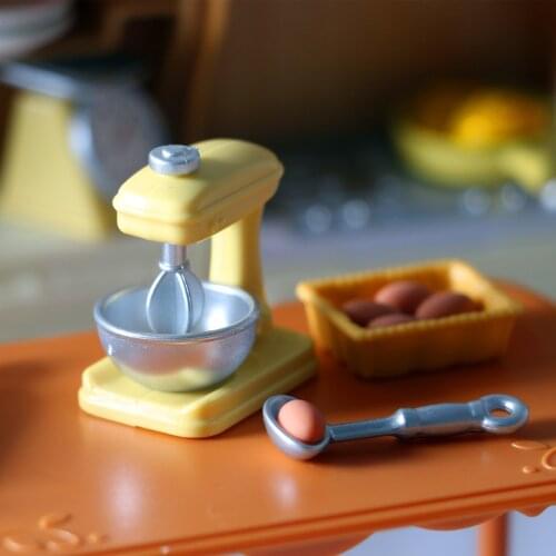 1:12 Miniature Dollhouse Miniatural Egg Blender for Blyth Ob11 1/6 BJD Doll House Kitchen Toys Pretend Food Accessories