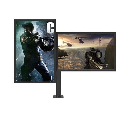 Desktop Dual LCD Monitor Holder Full Motion Grommet Mounting Monitor Mount Arm Stand with Cable Management Bracket