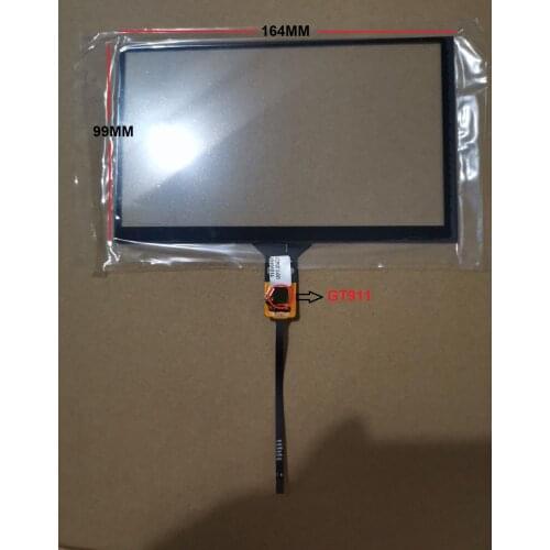 New 7 inch capacitance touch screen 6 pins 164*99 MM IC:GT911 for car dvd GPS touch panel