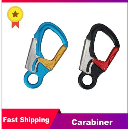 35KN Mountaineering Buckle Main Lock Aviation Aluminum Alloy Outdoor Climbing Rescue Rope Safety Buckle For Aerial Work