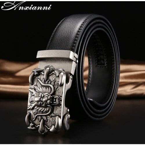 Fashion Casual Men belts Luxury Genuine Leather designer High Quality Crocodile Head Automatic Buckle Belt