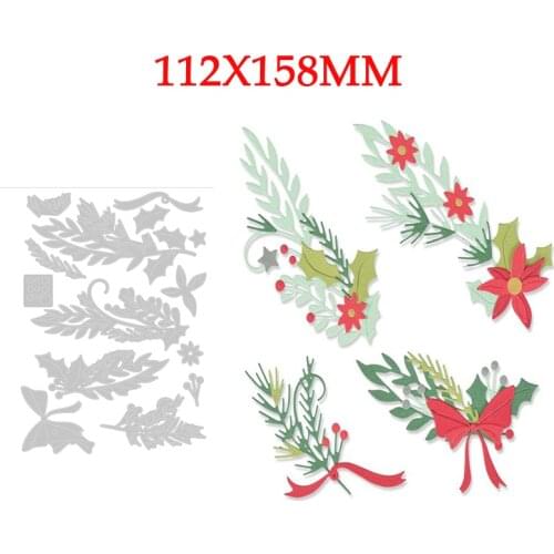 Christmas FLOWERS Metal Cutting Dies Stencils for DIY Scrapbooking Photo Album Decorative Embossing Paper Cards Halloween New