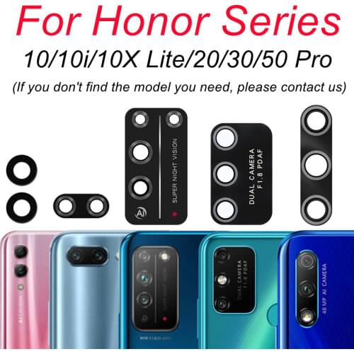 NEW Rear Back Camera Lens Glass For Huawei Honor 6X 8X 9 Lite V9 9X 10 Lite 10i V10 Play 20 Pro 20i V20 30 Pro 30S Play V30 Pro