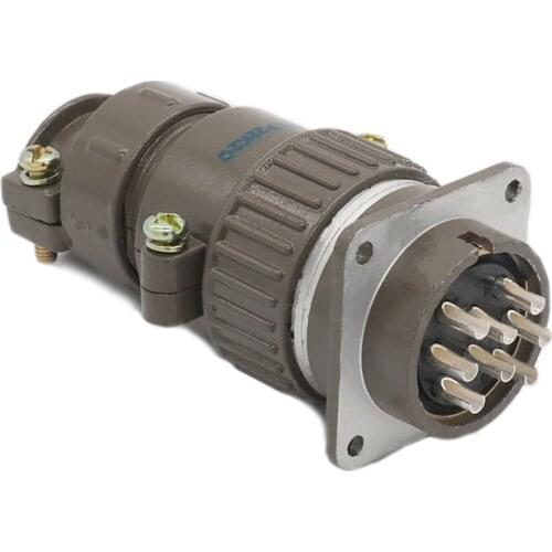 ZHQCN P32K2Q/P32J2A 7Q 7A M32 Waterproof IP67 8Pin Automotive Connector LED Adapter Female to Male Panel Mount 8 Core Connectors