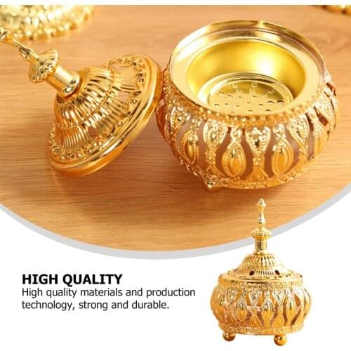 1pc Incense Burner Household Ornament Aromatherapy Furnace Delicate Middle East European Lace Incense Burner For Home Decoratio