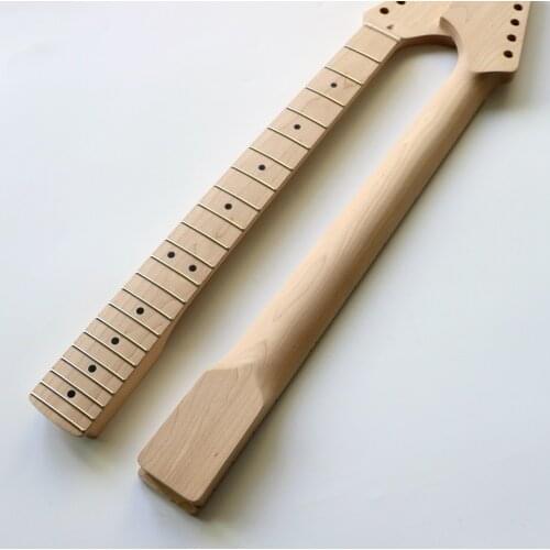 1 pc Unfinished Canadian maple electric guitar neck 22 frets Paddle Headstock
