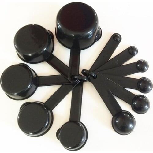 10pcs 6 Color Measuring Cups And Measuring Spoon Scoop Silicone Handle Kitchen Measuring Tool FreeShippin