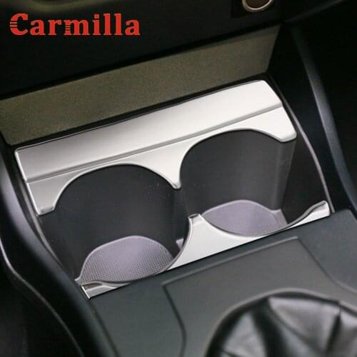 2 Pcs/set ABS Chrome Car Interior Water Cup Decoration Trim Stickers for Honda City 2015 2016 2017 Parts Car Styling