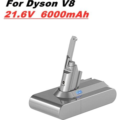 21.6V 6000mAh Dyson V8 Battery For Dyson V8 Battery V8 series ,V8 Fluffy Li-ion SV10 Vacuum Cleaner Rechargeable BATTERY L70
