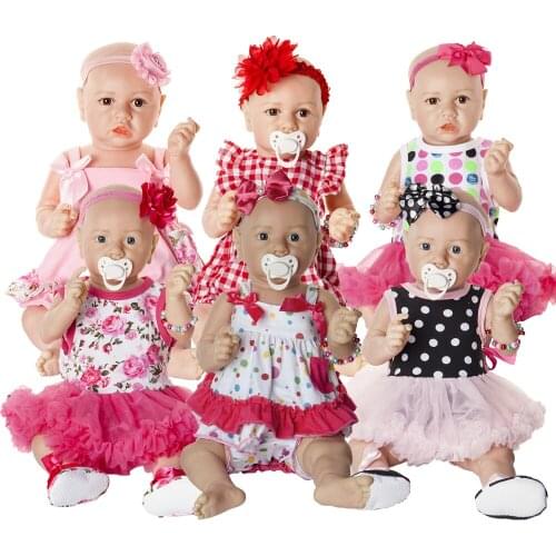 23'' 58CM Lovely Bebe Reborn Baby Dolls Full Vinyl Body So Truly Like Alive Doll In Brazil Toddler bebe Toy Birthday Gifts