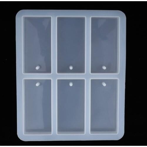 6pcs/Set Rectangle For Jewelry Making Charm /Pendant Resin DIY