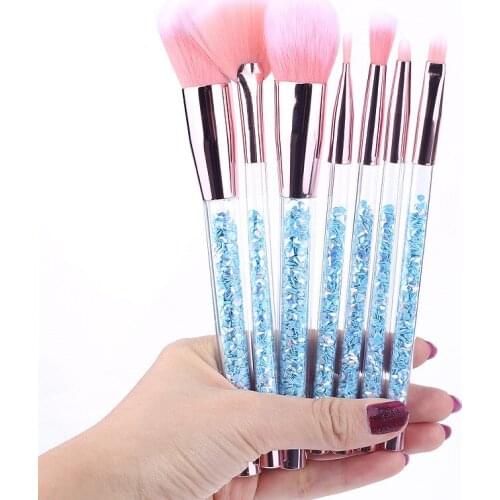 7/10pcs Makeup Brushes Tool Blending Beauty Cosmetics Kit Set Of Brush Face Eyeshadow Lip Artist Mermaid Highlighter Foundation
