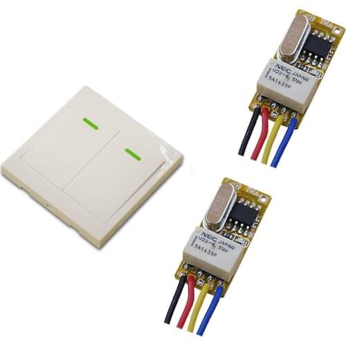 DC 3.5V 4.5V 5V 6V 7.4V 9V 12V Wireless Remote Control Switch Micro Relay Receiver Radio Controller ON/OFF Wall Transmitter