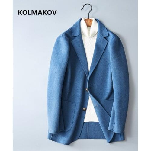 Blazers Men 2019 new style Double faced woolen Mens Blazer Jackets Fashion classics Business Coats slim fit Mens work Suit M-3