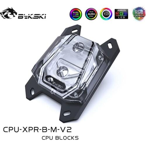 Bykski CPU-XPR-B-M-V2 AMD Copper CPU Block, Water Cooling Block For Ryzen Threadripper7/5/3/AM4/AM3+/AM3/AM2+/AM2/FM2+/FM2/FM1