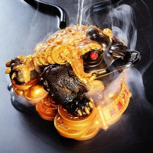 Tea Pet Ornaments Toad Lucky Water Spray Tea Table Tea Plate Tea Set Tea Set Accessories Discoloration Pet Can Raise Golden Toad