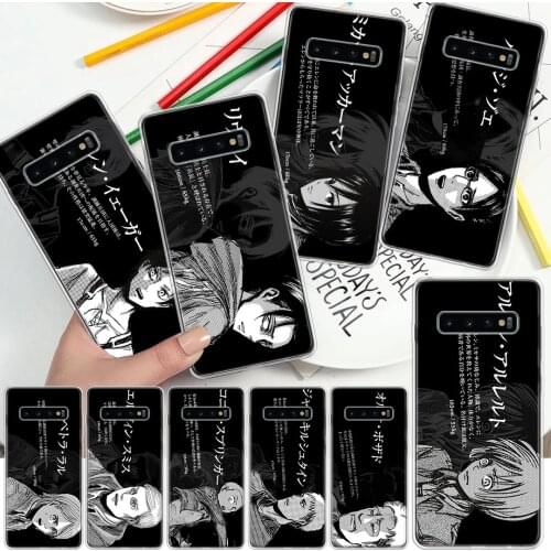 Attack on Titan Anime Role description Phone Case For Samsung Galaxy A51 A71 A70 A50 A40 A30 A21 A20E A10S A41 A01 A6 A7 A8 A9 P