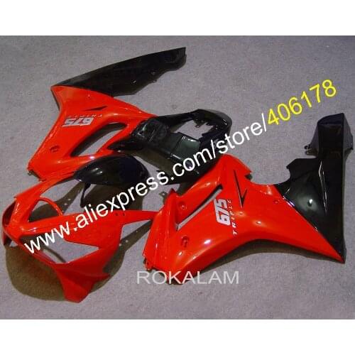 For TRIUMPH Daytona 675 06-08 Daytona675 2006 2007 2008 Red Black Aftermarket Motorcycle Body Kits (Injection Molding)