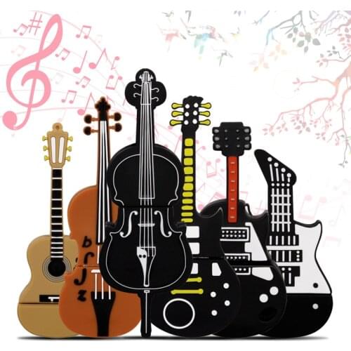 Cartoon usb 2.0 Musical instrument piano guitar note violin 64GB USB flash drive pen drive 4GB 8GB 16GB 32GB U disk