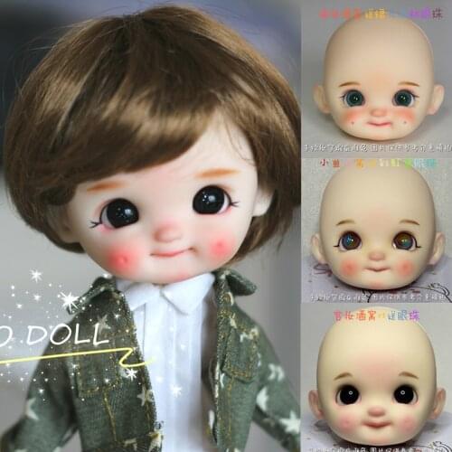 Ob11 doll head Small dimples 1/8 1/12 BJD dolls OB DIY custom made ob11 Makeup doll head Doll accessories