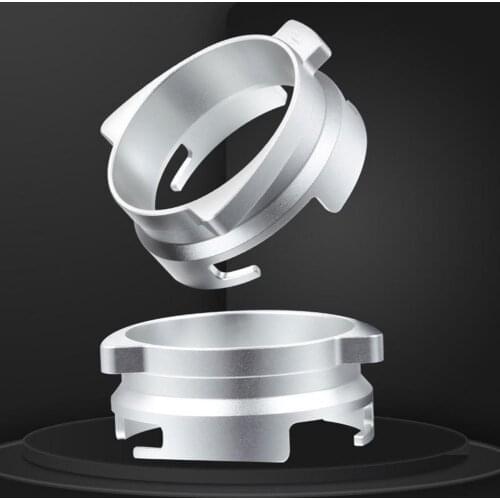 54mm Powder Receiving Ring Smooth Integrated Aluminium Alloy Food Grade Materials Powder Dosing Ring for Coffee Making