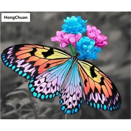 Beautiful Butterfly Animal 5D DIY Square/Round Diamond Painting Mosaic Mural Cross Embroidery Handicraft Home Decoration Gift