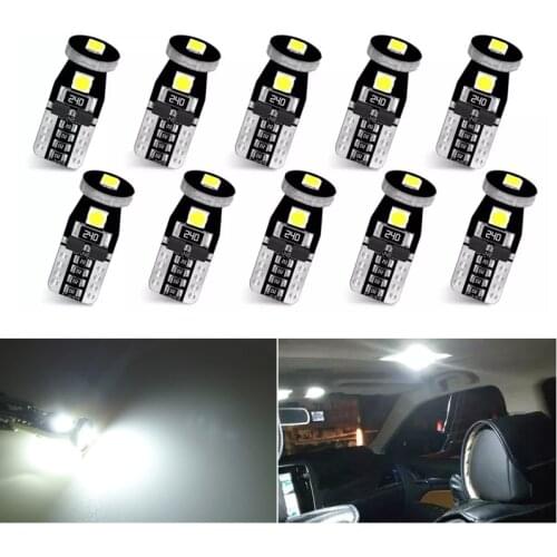 10pcs W5W T10 LED Canbus Light Bulbs Car Interior Lights For Skoda Superb Octavia A7 A5 2 Fabia Rapid Yeti