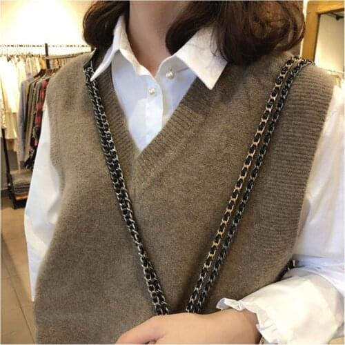 Best-Selling Cashmere Knit Vest Womens Sweaters Fall and Winter Loose V-Neck Pullovers Wear Vests Plus Size Sleeveless Vest