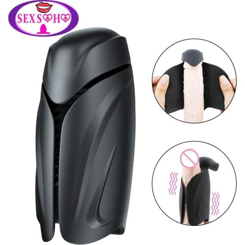 Blowjob Male Masturbator Penis Sex Toys for Men Electric Vibrator Penis Endurance Delay Lasting Trainer Glans Masturbation Cup