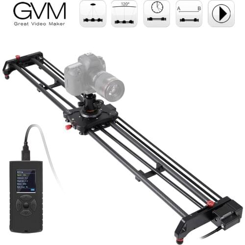 GVM GR-120QD 120cm Motorized Photography Camera Slider Track Dolly Video Stabilizer Rail Carbon Fiber & Aluminum Alloy Material