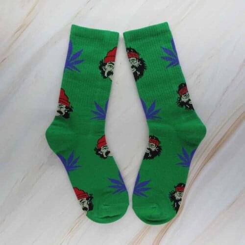 2018 new style brand hemp leaf maple leaf couple sports socks, fashion sports street skateboard hip hop couple socks