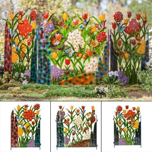 New Arrival Garden Fence Garden Border Decorative Fence Picket Fence Metal Garden Border Edge Garden Yard Wedding Decor
