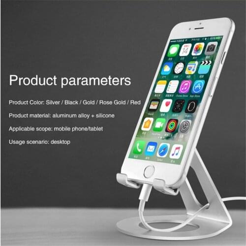 Metal Mobile Phone Holder Stand for IPhone X 7 8 Plus Universal Tablet Desktop Stand for Samsung S9 Plus Bracket for Huawei P10