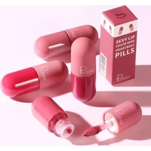 Pudaier Mini Matte Velvet Lipstick Maquillage Matte Batom Makeup Waterproof Lip Gloss for Lips Makeup Cosmetics Tint Lip Gloss