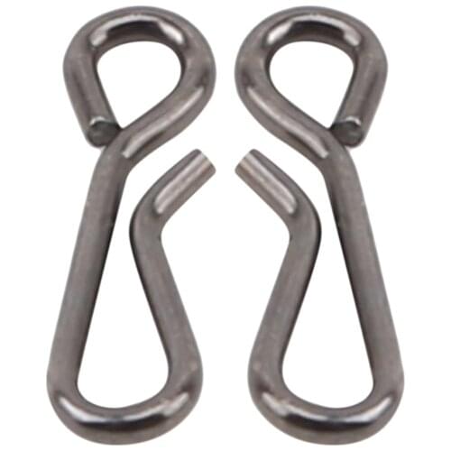 Size1/1.4/1.9/2/2.4cm Stainless Steel Fishing Snaps Fast Lock Clips Safety Connector Accessories Tackle For Lures Hooks